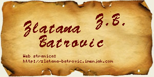 Zlatana Batrović vizit kartica